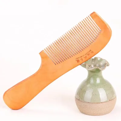 Natural Peach Wood Hair Comb 